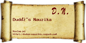 Dudás Nauzika névjegykártya
